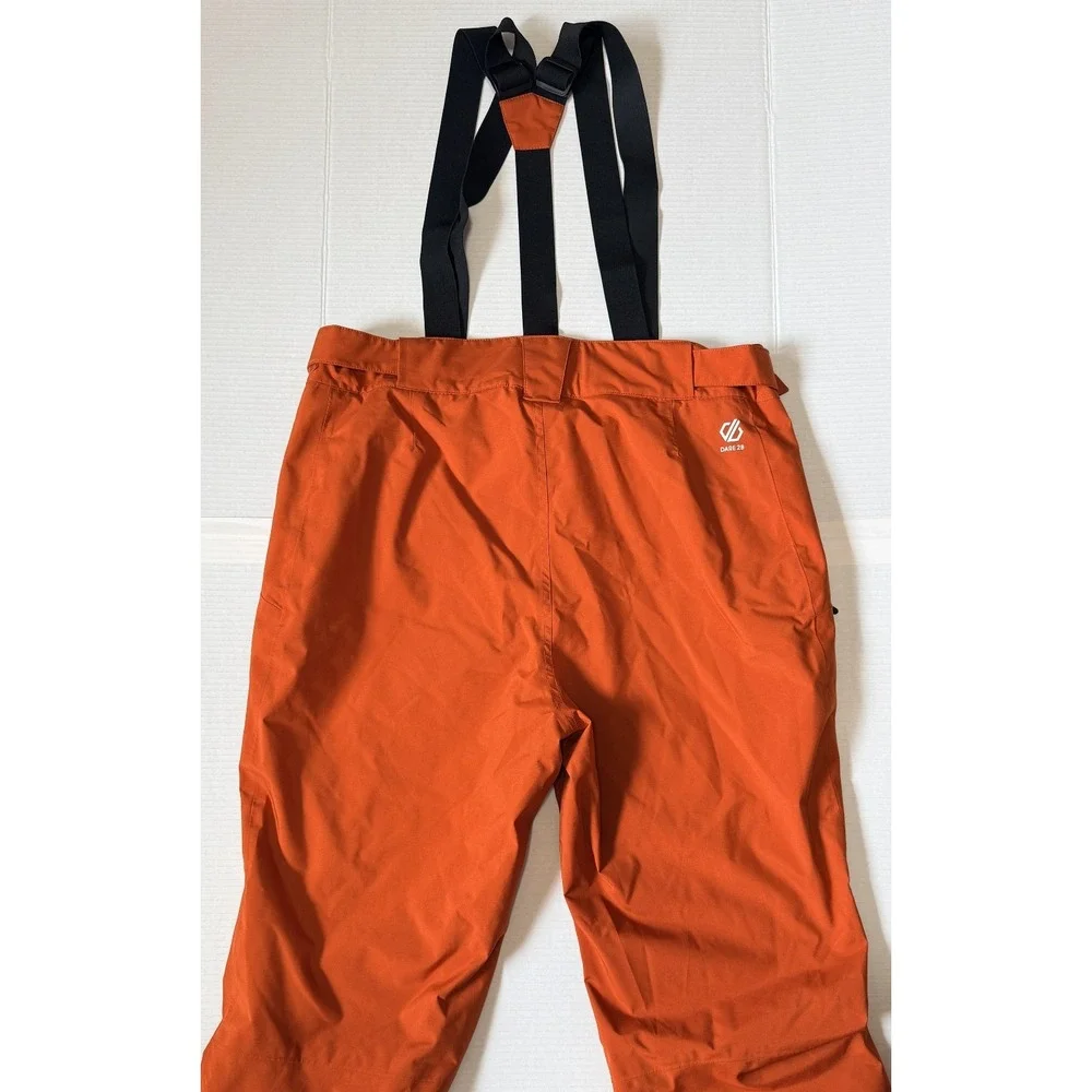 DARE2B - Men's Ski Snow Pants - Orange Insulated Bib Suspenders Waterproof - XXL